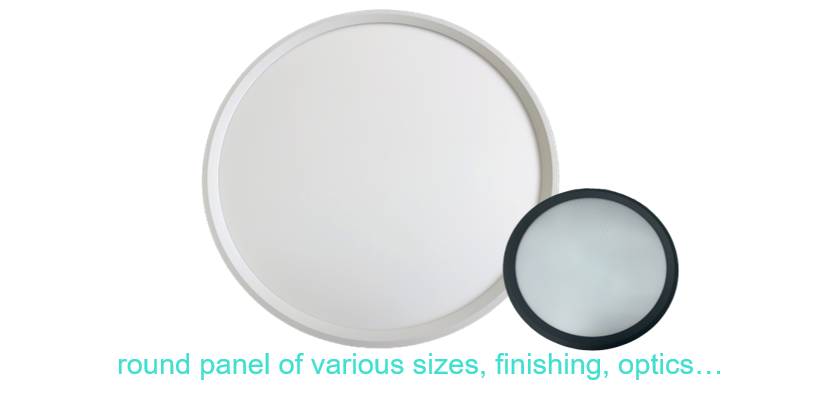 cyanlite led round panel black finishing